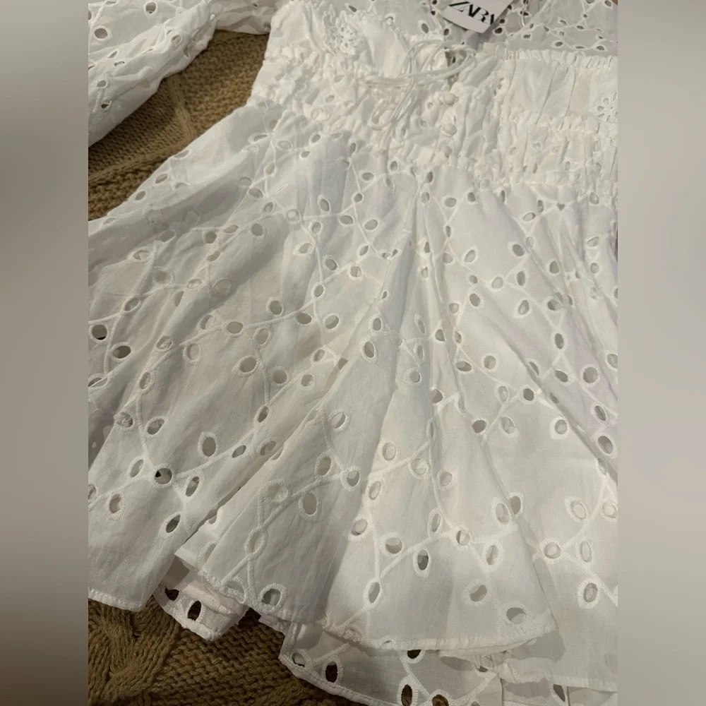 White Zara dress Size Small - Picture 5 of 8